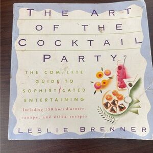The Art of the Cocktail Party Book - Cream & Lavender Cover